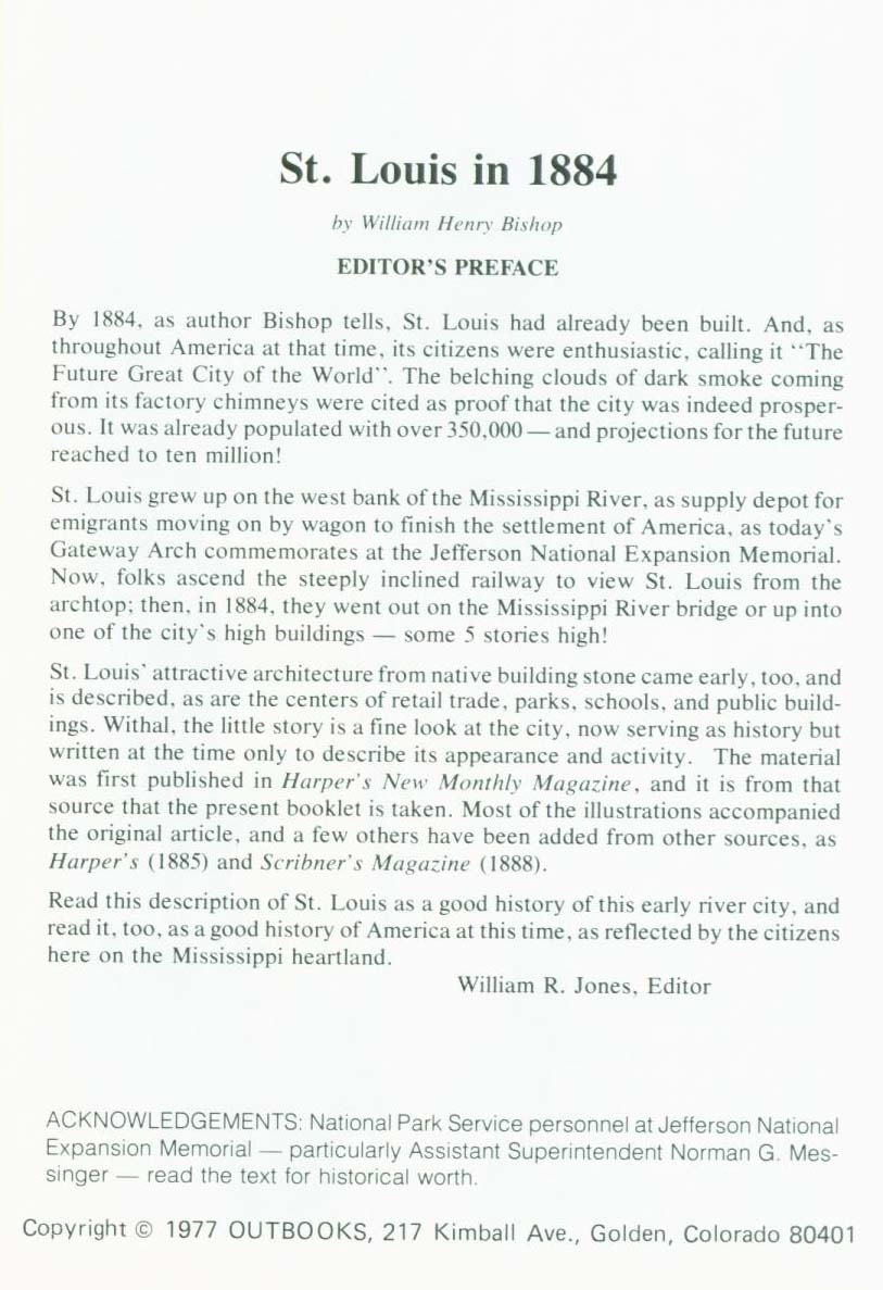 SAINT LOUIS IN 1884: "the future great city of the world". vist0024a